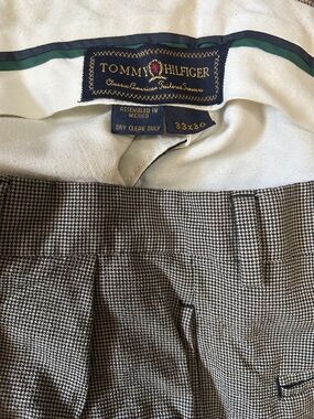 Tommy Hilfiger Men’s Houndstooth Dress Pants in Black and White